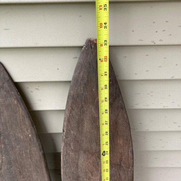 Lot 2 Antique Wood Hide Stretchers Animal Pelt Fur Tanning Stretcher - Picture 6 of 7
